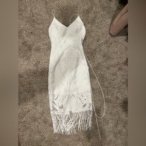 Khaleesi White Fringe Dress